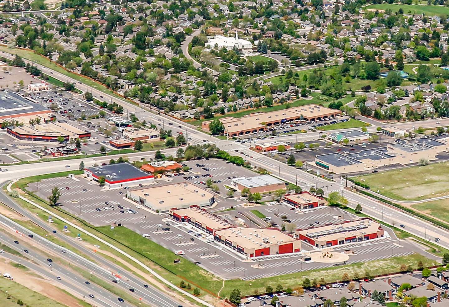 Aerial view of the Promenade Shopping Center